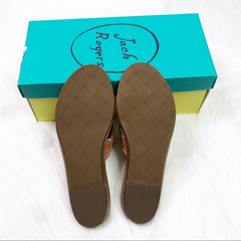 Jack Rogers Carissa Firecoral Gold Thong Sandal - Picture 5 of 7